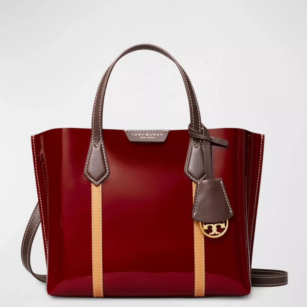 Nwot Burgundy Small Perry Tory Burch Tote Bag
